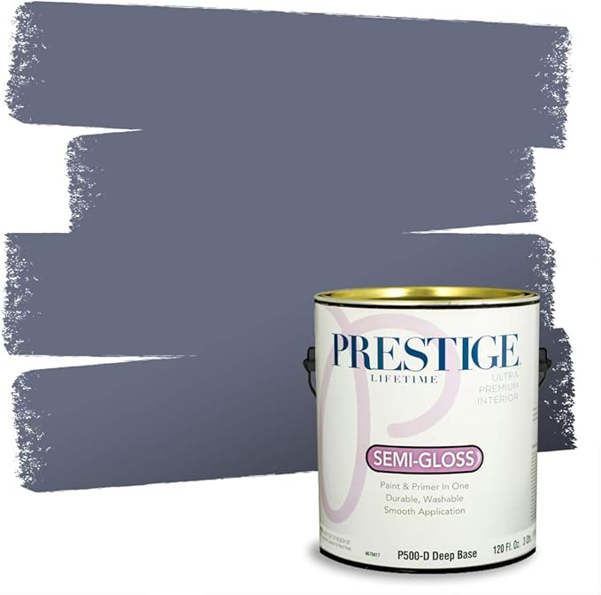PRESTIGE Paints Interior Paint and Primer in One, 1 Gallon, Semi-Gloss, Chinchilla