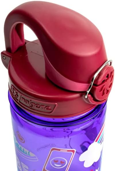 Nalgene Sustain Tritan BPA-Free Kids On The Fly Water Bottle Made with Material Derived from 50% Plastic Waste, Leak Proof, Durable, BPA Free, Carabiner Friendly, Reusable, 12 oz