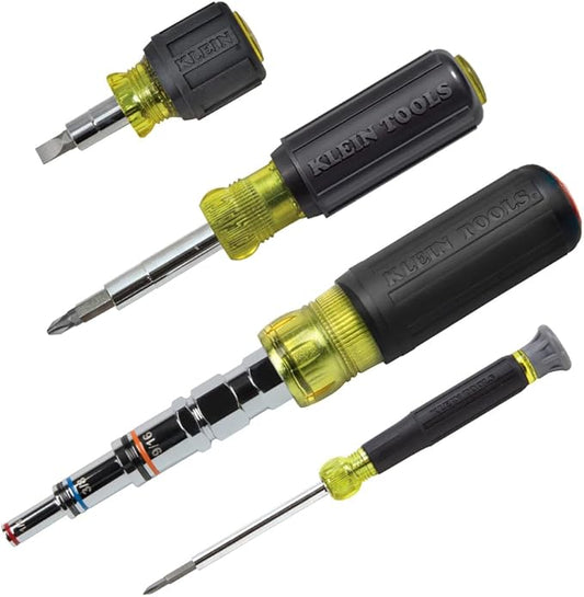Klein Tools 80019 Tool Set, Multi-Bit Screwdriver and Nut Driver Tool Kit, 30 Different Industrial Strength Bits and Sizes, 4-Piece