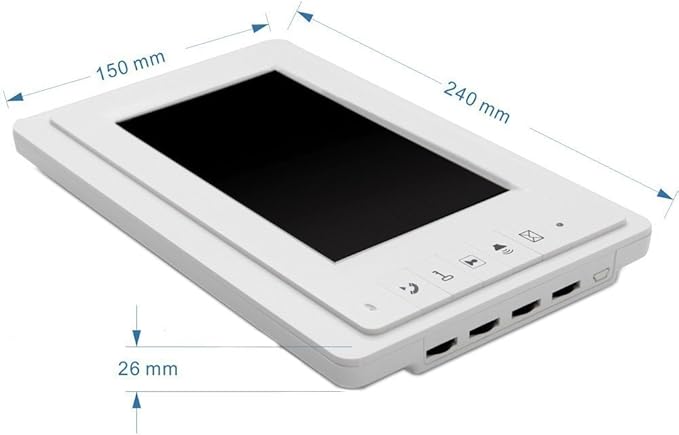 MENGQI-CONTROL 7'' LCD Video Door Phone Intercom Systems Via Password Open Door 600lbs Electronmagnetic Lock Access Control & Power Unit & ZL Bracket Full Kits