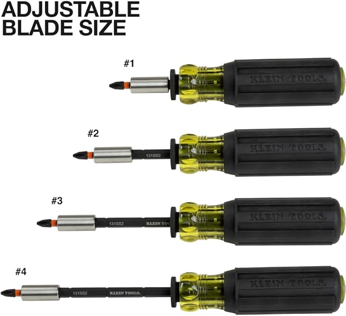 Klein Tools 33803 ProFlex 42-Bit Impact Driver Bit Set with Modular Case, S2 Steel, Magnetic, Adjustable Screwdriver