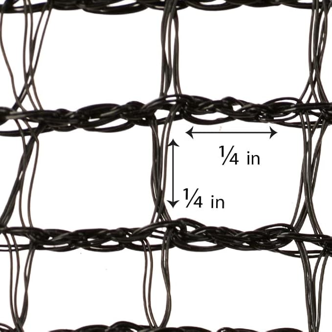Debris Safety Netting Fire Retardant (4' x 150', Black)