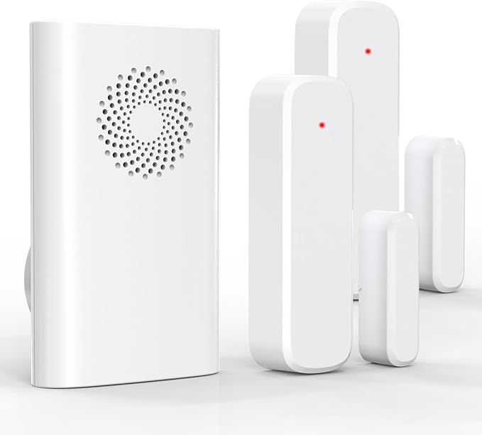 Wireless Door Chime for Business Entering, Door Open Alarm for Kid/Toddler Home Safety (500ft Range 51 Ringer) Door Dinger Buzzer Alert, 1 Receiver +2 Sensor