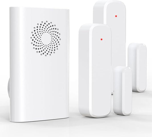 Wireless Door Chime for Business Entering, Door Open Alarm for Kid/Toddler Home Safety (500ft Range 51 Ringer) Door Dinger Buzzer Alert, 1 Receiver +2 Sensor