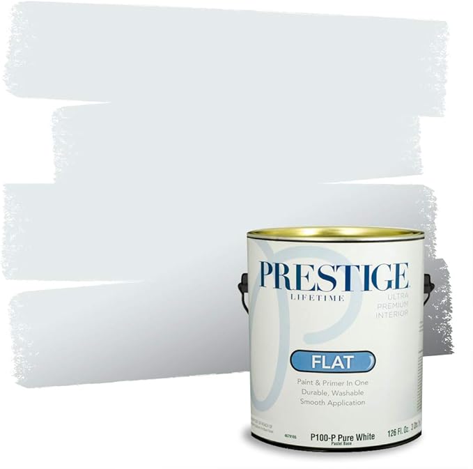 PRESTIGE Interior Paint and Primer in One, Polar Sky, Flat, 1 Gallon