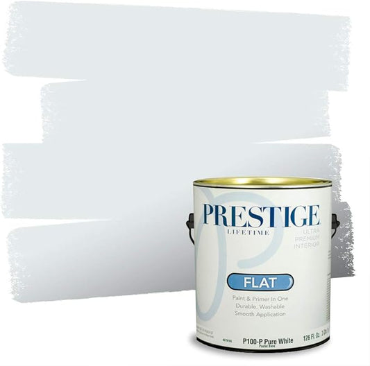 PRESTIGE Interior Paint and Primer in One, Polar Sky, Flat, 1 Gallon