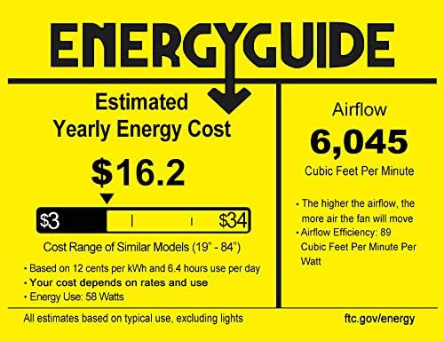 Depuley 60" Indoor or Covered Outdoor Ceiling Fans, Industrial DC Motor Ceiling Fan with LED Light for Living Room Basement Sunroom Porch Patio, 5-Speed Remote App Control, Black
