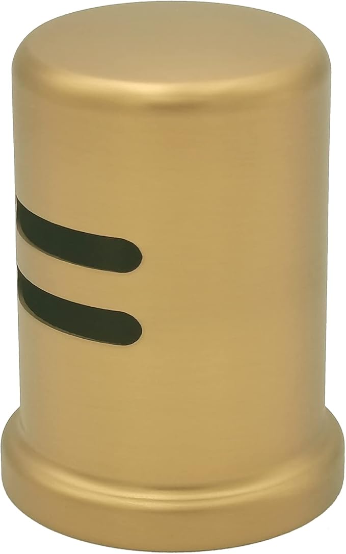 Dishwasher Air Gap Kits with Gold Dishwasher Air Gap Cover and Matching Escutcheon, Replacement air gap dishwasher,Solid Brass Air Gap Cap,Brushed Gold Finish