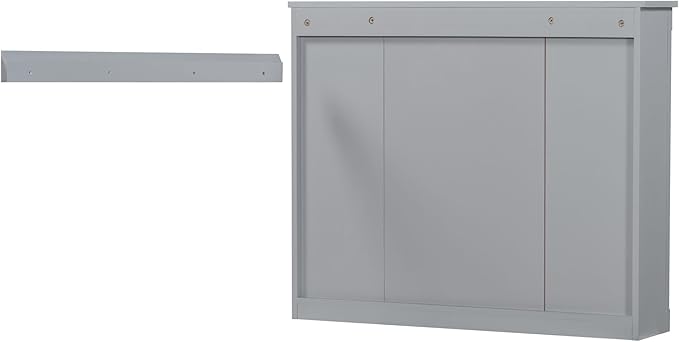 Merax Bathroom Medicine Cabinet with Mirror, Wall Mounted Over Toilet Storage Cabinet Organizer with Doors and Shelves for Bathroom Laundry Room (Mirror Cabinet Only, Gray)