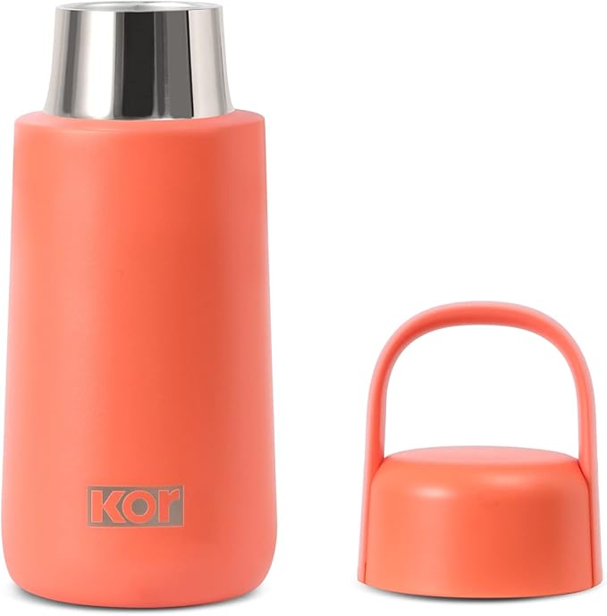 KOR Melrose 12oz Double Wall Insulated Water Bottle - Keeps Beverages Hot for 12hrs, Cold for 24hrs - Stainless Steel Design - Contoured Perfect Spout for Drinking
