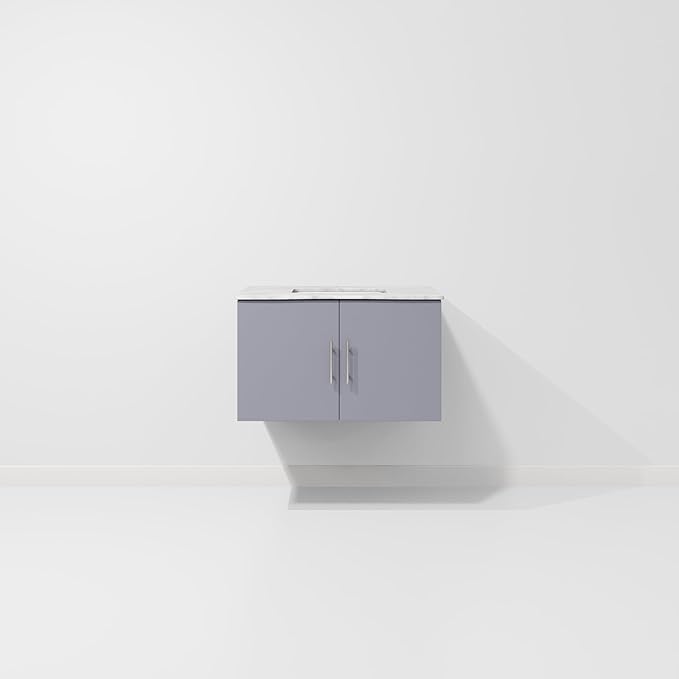 Sonoma 30 in. W x 22 in. D Dark Grey Bath Vanity and Carrara Marble Top