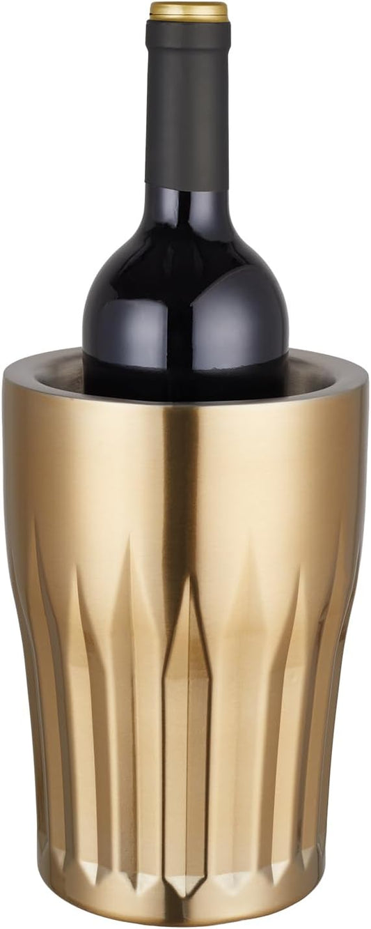 Gold Wine Chiller Vertical Stripe Pattern Wine Bottle Cooler