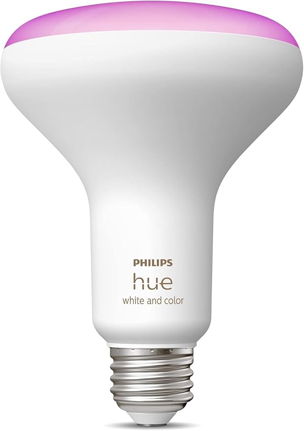 Philips Hue White & Color Ambiance BR30 LED Smart Bulb, Bluetooth & Zigbee Compatible (Hue Hub Optional), Compatible with Alexa & Google Assistant, New Version, 1 Bulb