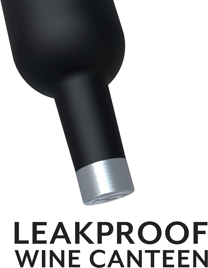 BrüMate Winesulator 25 Oz Triple-Walled Insulated Wine Canteen Made Of Stainless Steel, 24-hour Temperature Retention, Shatterproof, Comes With Matching Silicone Funnel (Navy Blue)