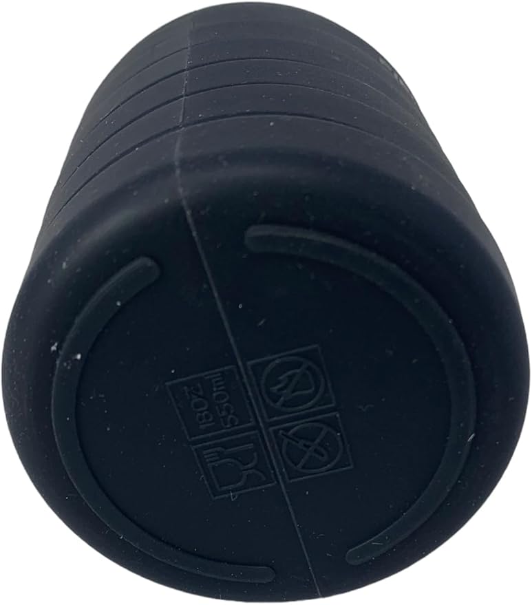 FIELDCRAFT Collapsible Silicone Water Bottle, BPA Free, Foldable, Leak Proof with Carabiner, Black (Black)