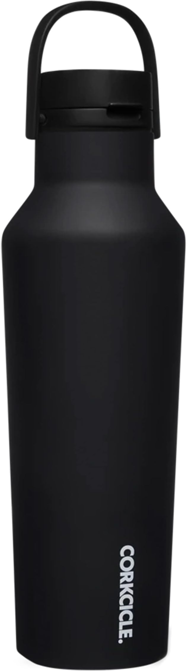 Corkcicle Sport Canteen Insulated Tumbler, Matte Black, 20 oz – Reusable Water Bottle Keeps Beverages Cold for 25 Hours & Hot 12 Hours – Cupholder Friendly Tumbler with Screw-On Cap