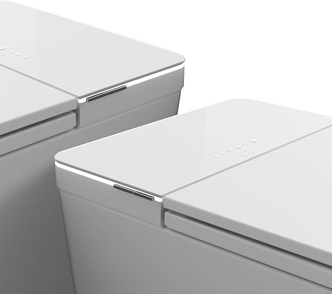 Smart Toilet with Bidet Built in, Electric Bidet Toilet with Auto Lid Opening, Bidet with Heated Seat, Warm Water & Dryer, Auto Flushing, Night Light, Elongated