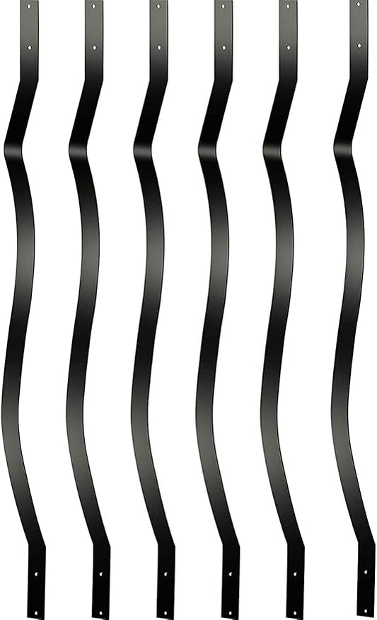 Akenow 26 Pack - 32.25 x 1 Deck Spindles,Metal Deck Balusters with Screws, Iron Balusters for Deck Railing, Heavy Duty Staircase Balusters, Porch Railing