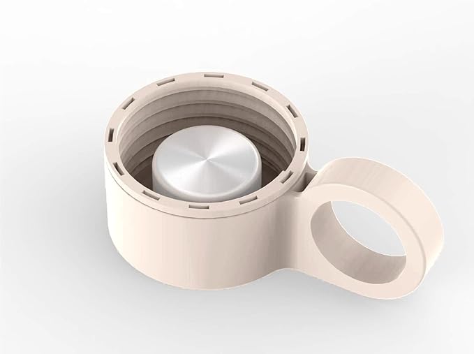 purifyou 40/32 / 22/12 oz Glass Water Bottles with Volume & Times to Drink, Extra Thick Silicone Sleeve, Reusable Bottle for Fridge Water Milk Juice (32oz Pearled Ivory)