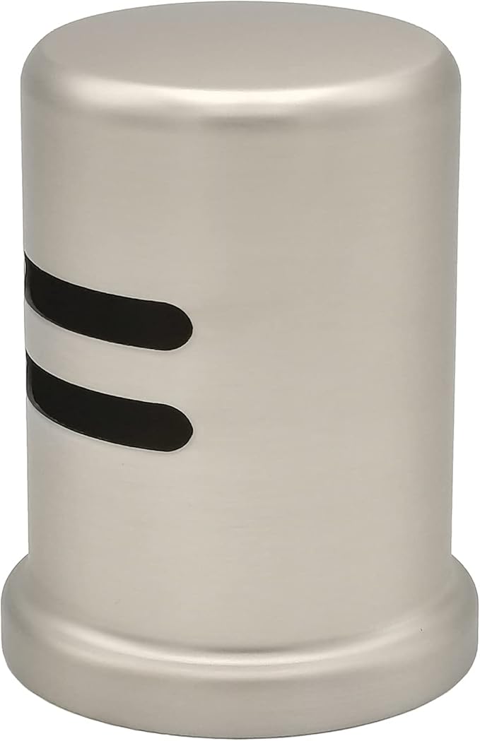 Dishwasher Air Gap Kits with Stainless Steel Dishwasher Air Gap Cover and Matching Escutcheon, Replacement air gap dishwasher, Solid Brass Air Gap Cap,Stainless Steel Finish