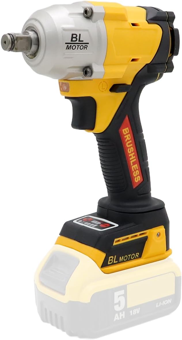 FSYAO 1/2 500Nm Cordless Impact Wrench, Brushless Wrench. (Body only, no battery included)