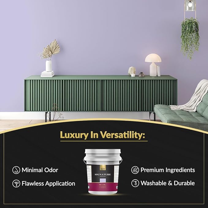 EVOLVE Signature Paint & Primer: Luxury Paint & Primer for Indoor & Outdoor Surfaces, Minimal Odor, Eggshell Sheen (Light Lilac, 5 Gallon)