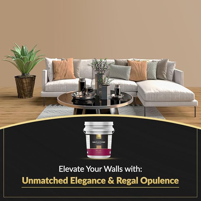 EVOLVE Signature Paint & Primer: Luxury Paint & Primer for Indoor & Outdoor Surfaces, Minimal Odor, Eggshell Sheen (Café Latte Brown, 5 Gallon)