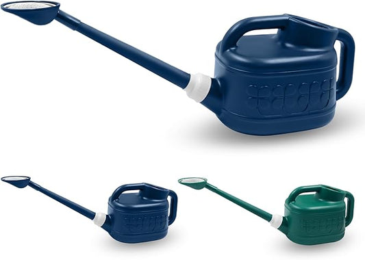 Watering Can for Indoor & Outdoor Plants, Plant Watering Can with Stainless Steel Shower Head, 1 Gallon Plastic Water Can for Garden, Flowers, Vegetable, Greenhouse (AlpineGreen)