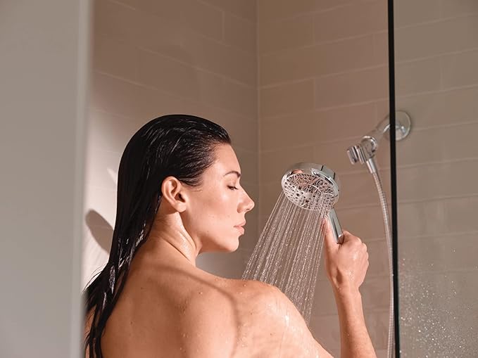Moen Meena Chrome Single Handle Modern Tub and Shower Faucet with Handshower, Valve Included, 82618