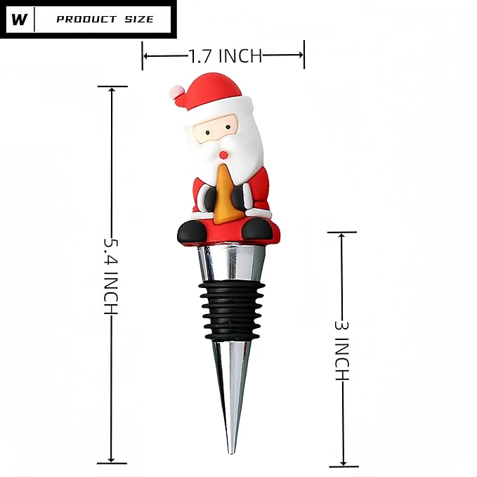 Xmas Decorative Wine Stopper,Cool Wine Bottle Stoppers for Glass Bottles,Crystal Bottle Stopper Fits Standard Bottles,Fancy Decors Wine Tools (Xmas2)