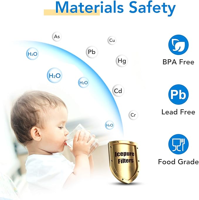 ICEPURE 10"X4.5",1 Microns Whole House Sediment Activated Carbon Water Filter Compatible with Dupont WFHDC8001,EP Series,EPM Series,CB-BB-10, GE FXHTC, GXWH40L, GXWH35F, GNWH38S, CTO10BB,3PACK