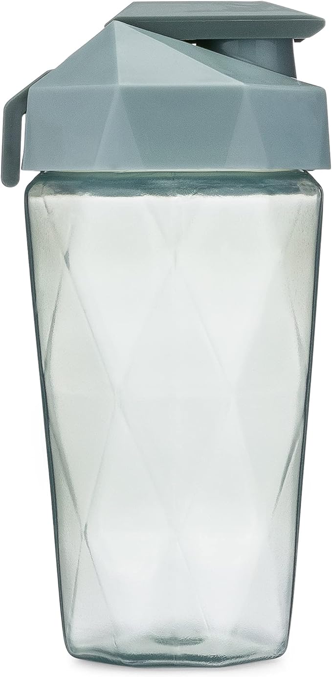 Classic 20oz Blender Shaker Bottle | Protein Shaker Bottle with Diamond Agitator | Shaker Cup with Carrying Handle and Dishwasher Safe | Sage - 20-Ounces