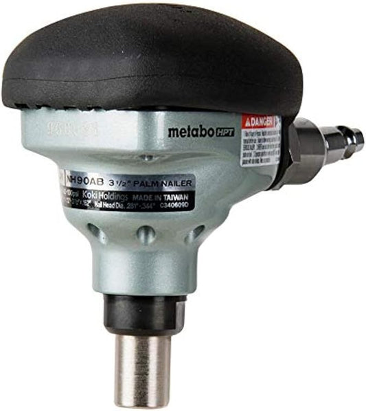 Metabo HPT Palm Nailer, Pro-preferred Pneumatic Power Nailers, Palm Tool for Joist Hangers & Connectors, Magnetic Nose for Precise Fastening, 360° Swivel Plug, 2-1/2″ to 3-1/2″ Bulk Fasteners, NH90AB