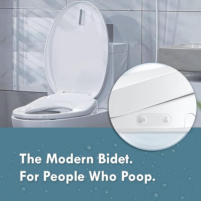 BUTT BUDDY Suite - Smart Bidet Toilet Seat Attachment & Fresh Water Sprayer (Cool & Warm Temperature Control | Dual-Nozzle Cleaning, Adjustable Pressure | Easy Setup, Universal Fit)