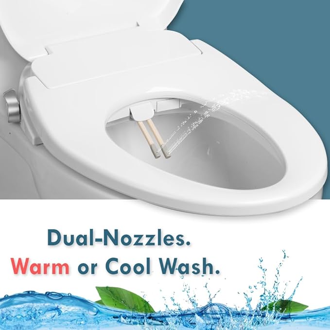 BUTT BUDDY Suite - Smart Bidet Toilet Seat Attachment & Fresh Water Sprayer (Cool & Warm Temperature Control | Dual-Nozzle Cleaning, Adjustable Pressure | Easy Setup, Universal Fit)