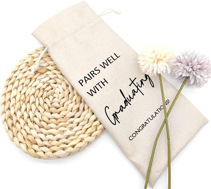 Graduation Gift, Graduation Wine Gift Bags, Funny Graduation Gift, Gift for Her, Gift for Him, Party Supplies, Party Favors, Decoration - PAIRS WELL WITH GRADUATING CONGRATULATIONS
