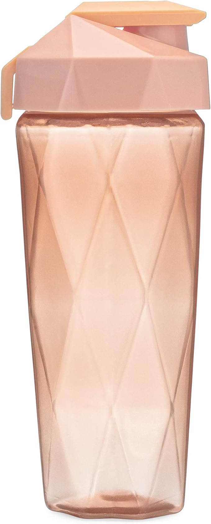 Classic 28oz Blender Shaker Bottle | Protein Shaker Bottle with Diamond Agitator | Shaker Cup with Carrying Handle and Dishwasher Safe | Peach - 28-Ounces