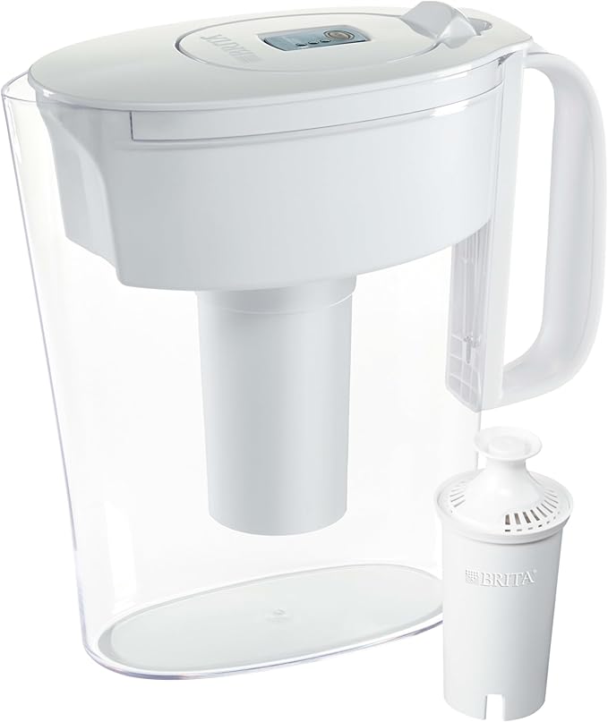 Brita Metro Water Filter Pitcher, BPA-Free Water Pitcher, Replaces 1,800 Plastic Water Bottles a Year, Lasts Two Months or 40 Gallons, Includes 1 Filter, Kitchen Accessories, Small - 6-Cup Capacity