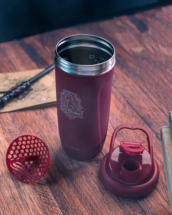 Smart Shake Reforce Stainless Steel Harry Potter Gryffindor Shaker Bottle (900 ML /30oz) | Light Weight Resistance Sports Shaker Bottle with a Soft Lid | Leakproof, BPA Free & DEHP Free