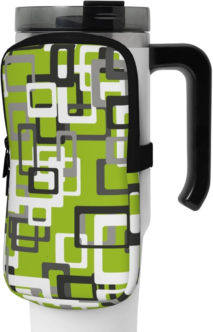 Galaxy Mandala Water Bottle Pouch for Stanley Cup 40oz 30oz,Personalized Gym Purse for Men Women, Tumbler Pouch with Versatile Pocket Water Bottle Bag for Cards, Keys, Phone