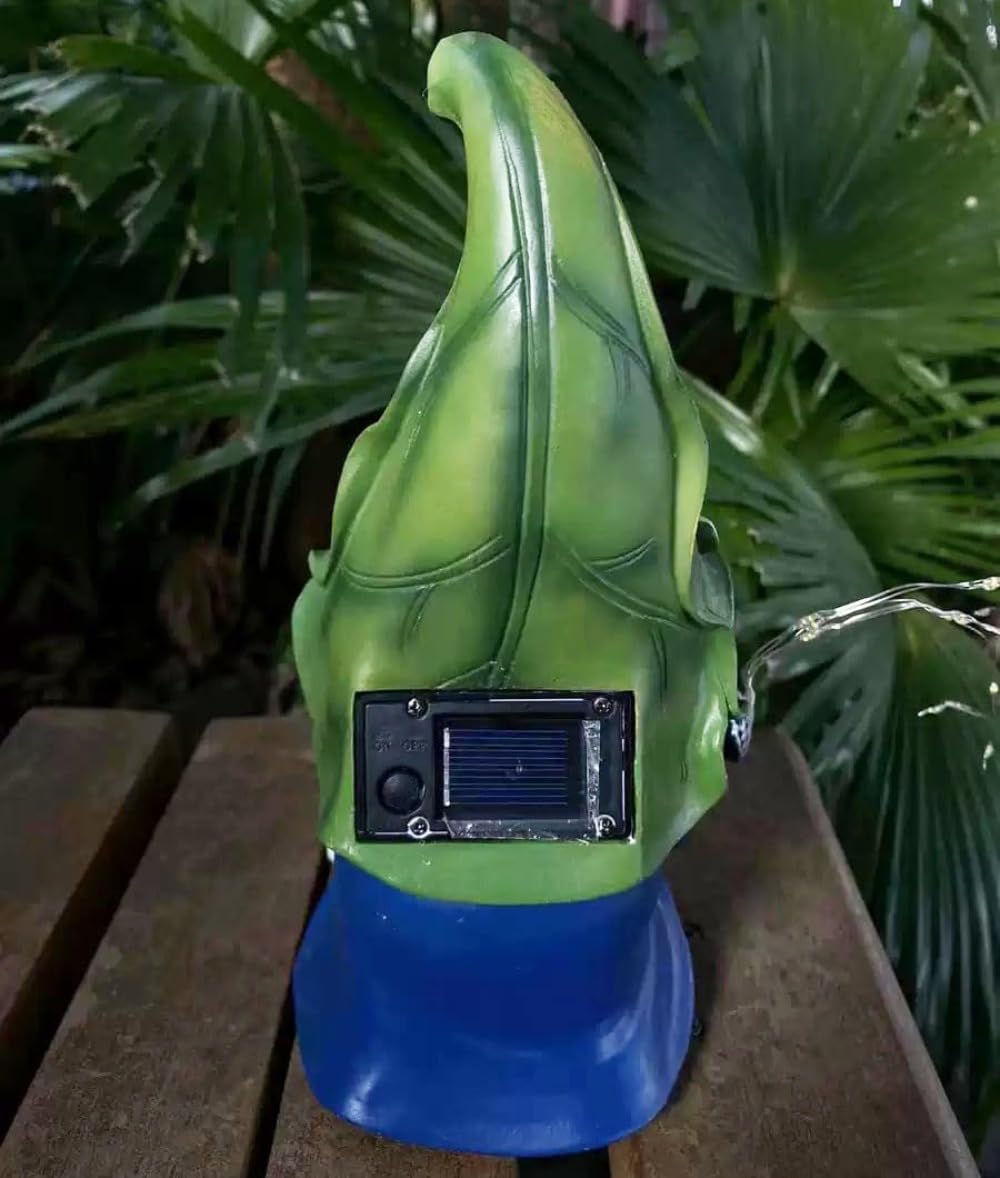 Garden Gnomes Outdoor with LED Solar Light - 11’’Spring Gnomes Decorations for Home/Yard/Patio with Lantern - Solar Garden Statues (Teapot gnome)