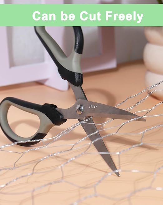 vensovo Galvanized Chicken Wire Mesh - Garden Animal Barrier Fence, 0.8 inch Mesh Fence for Pet,Rabbit,Poultry(13.7"×393")