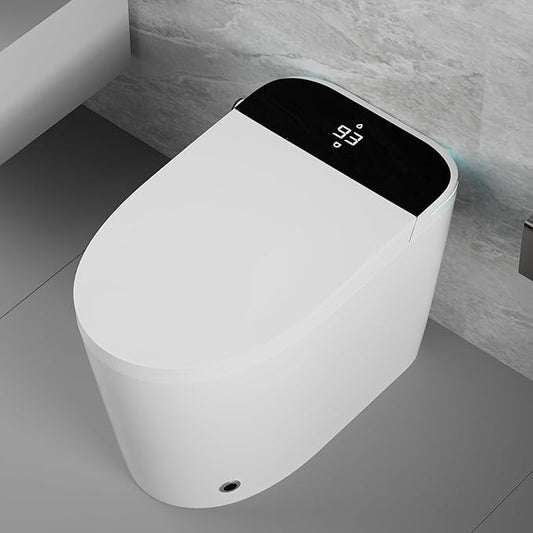 WinZo Smart Toilet, Tankless Toilets with Heated Seat, Auto Open & Close, Smart with Bidet Built In ADA Chair Comfort Height,Dryer and Warm Water Sprayer, Featuring Foot Sensor and Black LED Display
