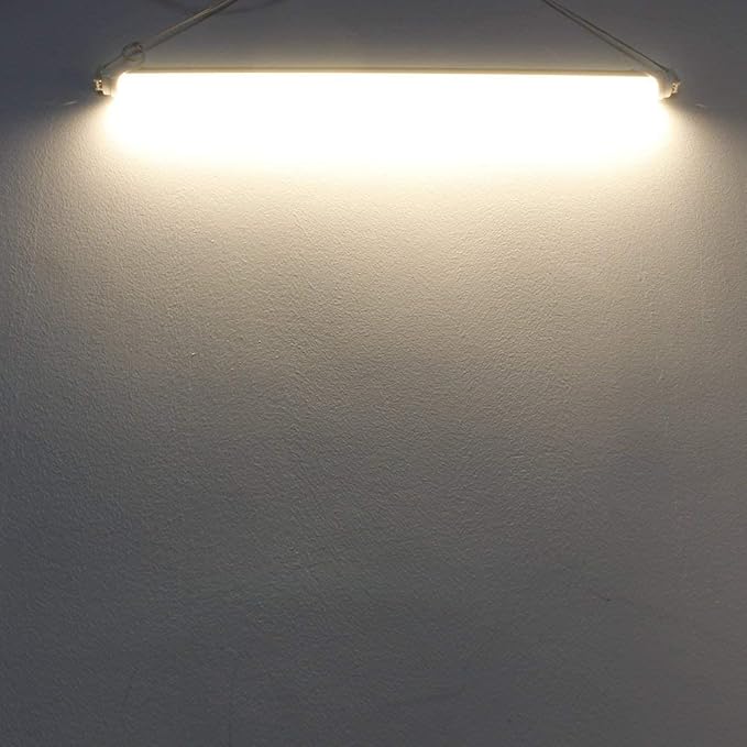 LightingWill LED T8 Light Tube 2FT, Warm White 3000K-3500K, Dual-End Powered Ballast Bypass, 1000Lumens 10W 4W Fluorescent Equivalent, Frosted Cover, AC85-265V Lighting Tube Fixtures, 1 Pack