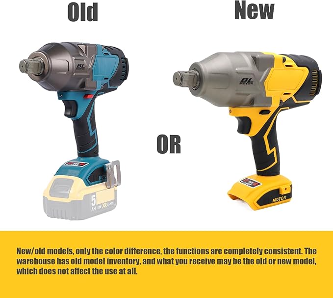 FSYAO 1100 ft-lbs(1500Nm) maximum torque, 20V 3/4 inch cordless impact wrench-brushless, 4-speed adjustment, automatic start and stop.(Host only/Without battery).