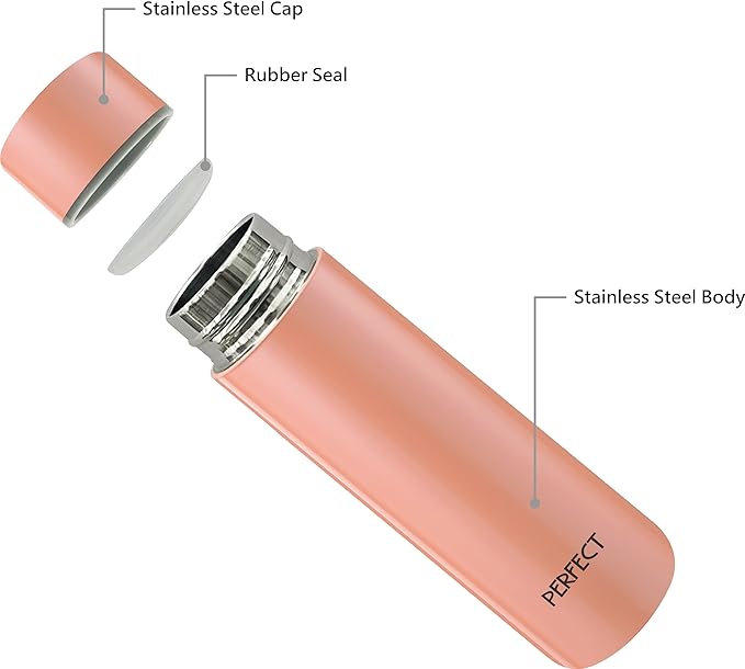 Pink Mini 5 OZ 316 Stainless Steel Vacuum Insulated Water Bottle, Double wall Keep Cold and Hot, Leak Proof, Suitable For Women, Kids & Girls to Carry in Bag