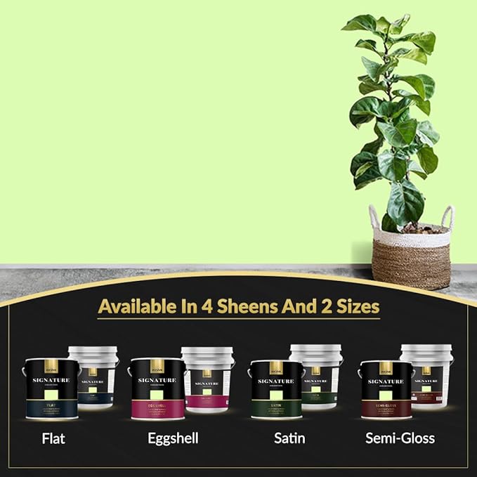 EVOLVE Signature Paint & Primer: Luxury Paint & Primer for Indoor & Outdoor Surfaces, Minimal Odor, Eggshell Sheen (Tennis Green, 5 Gallon)