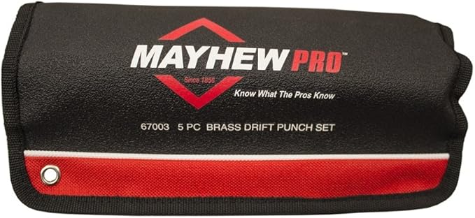 Mayhew Tools 67003 Brass Drift Punch, 5-Piece Set