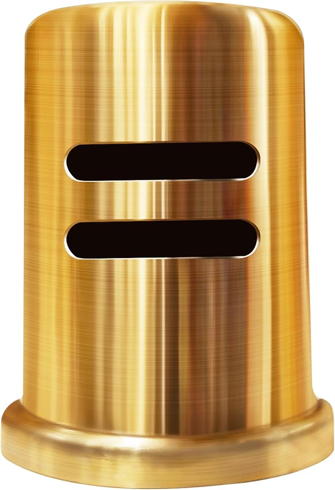 Dishwasher Air Gap Cover Gold only, Skirted, Replacement air gap dishwasher,Solid Brass,Brushed Gold Finish