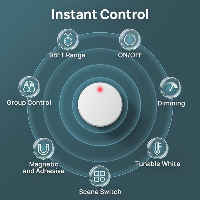 Linkind Matter Smart Light Bulb, WiFi Smart Bulbs with Remote, Smart Bulb Work with Apple Home, Alexa, Google Home, SmartThings, RGBTW Color Changing Bulbs Music Sync, 2.4Ghz A19 E26 60W 800LM 4 Pack